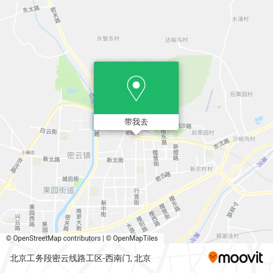北京工务段密云线路工区-西南门地图
