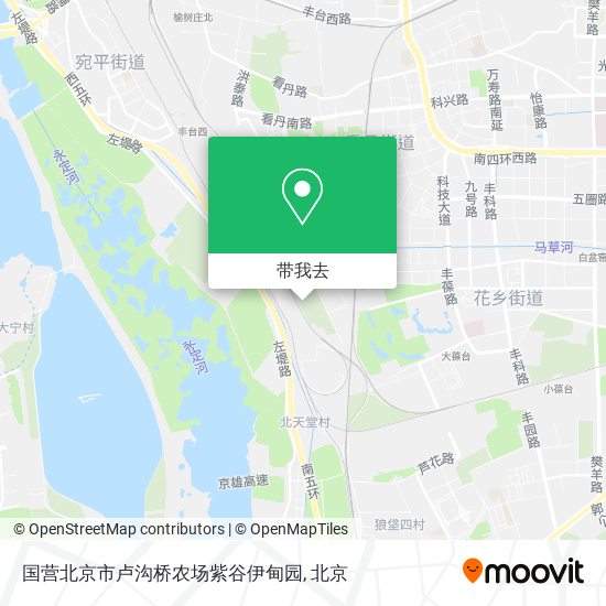 国营北京市卢沟桥农场紫谷伊甸园地图