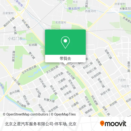 北京之星汽车服务有限公司-停车场地图