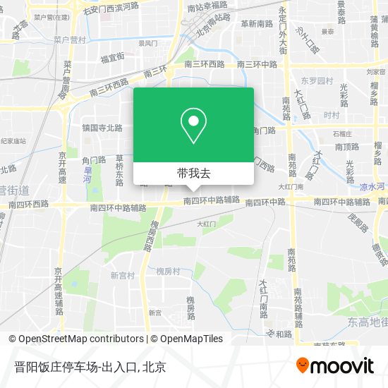 晋阳饭庄停车场-出入口地图