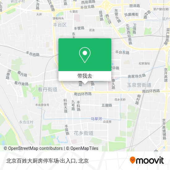 北京百姓大厨房停车场-出入口地图