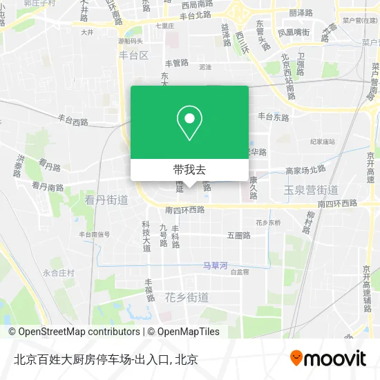 北京百姓大厨房停车场-出入口地图