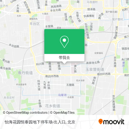 怡海花园恒泰园地下停车场-出入口地图