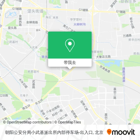 朝阳公安分局小武基派出所内部停车场-出入口地图
