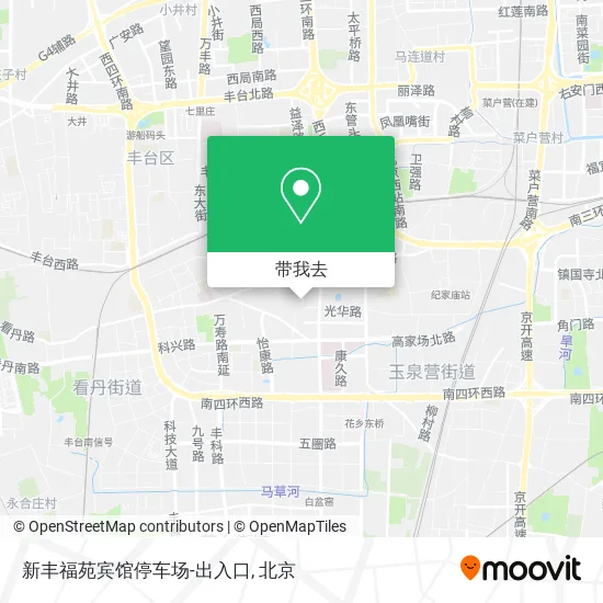 新丰福苑宾馆停车场-出入口地图