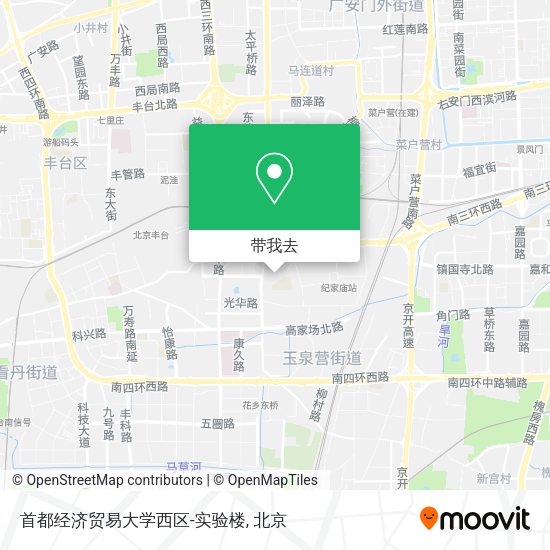 首都经济贸易大学西区-实验楼地图