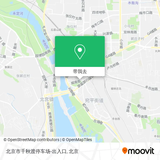 北京市千秋渡停车场-出入口地图