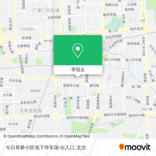 今日草桥小区地下停车场-出入口地图