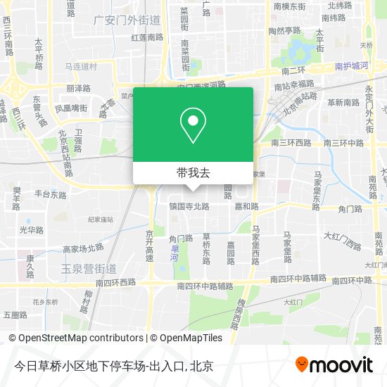 今日草桥小区地下停车场-出入口地图