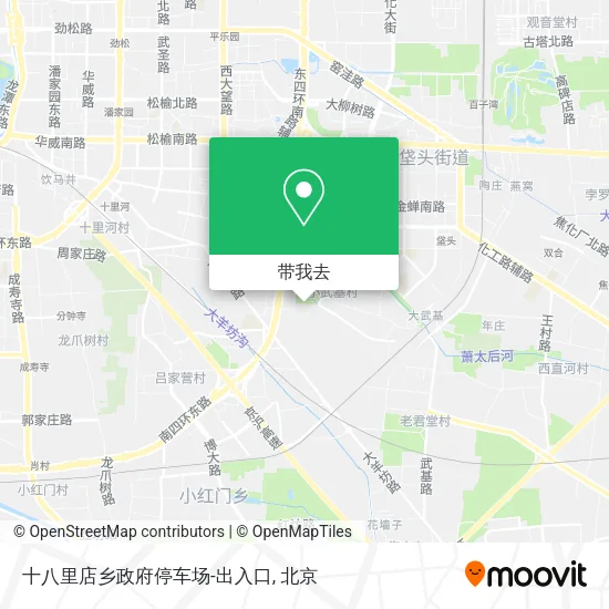 十八里店乡政府停车场-出入口地图