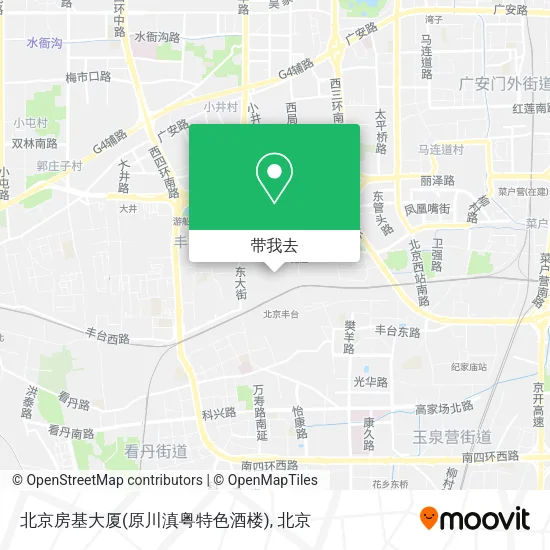 北京房基大厦(原川滇粤特色酒楼)地图