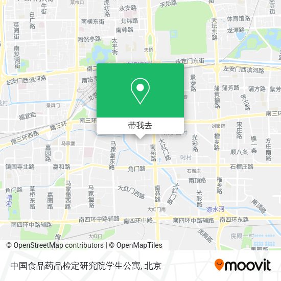 中国食品药品检定研究院学生公寓地图