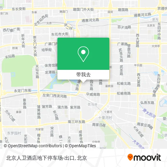 北京人卫酒店地下停车场-出口地图