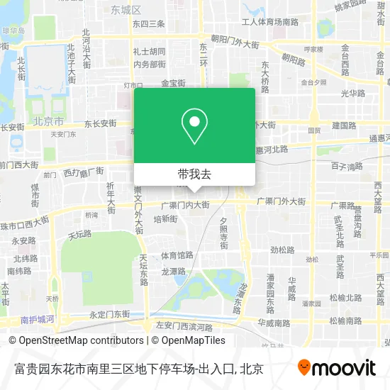 富贵园东花市南里三区地下停车场-出入囗地图