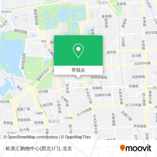 欧美汇购物中心(西北1门)地图