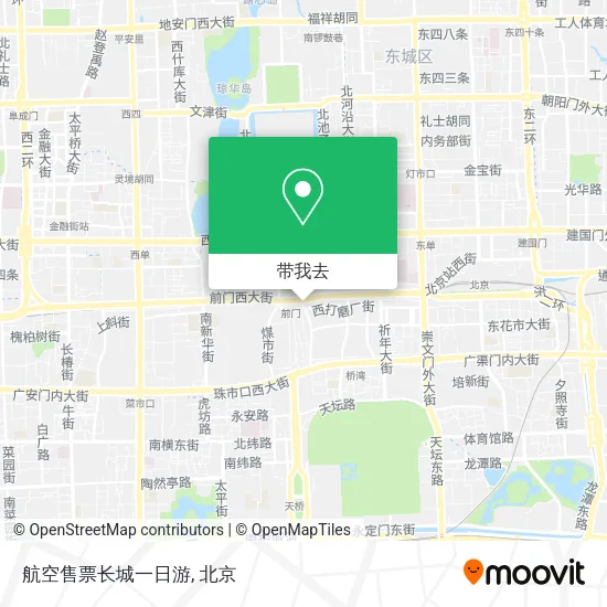 航空售票长城一日游地图