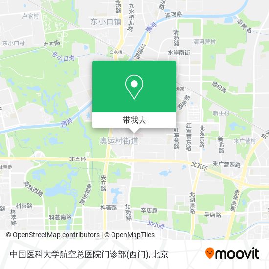 中国医科大学航空总医院门诊部(西门)地图