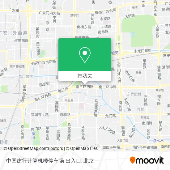 中国建行计算机楼停车场-出入口地图