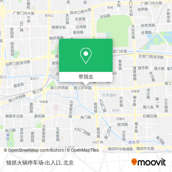 猫抓火锅停车场-出入口地图
