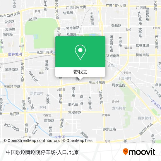 中国歌剧舞剧院停车场-入口地图