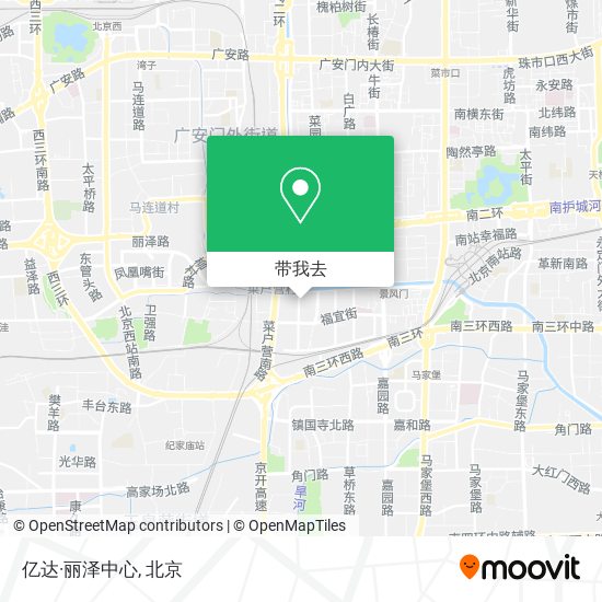 亿达·丽泽中心地图