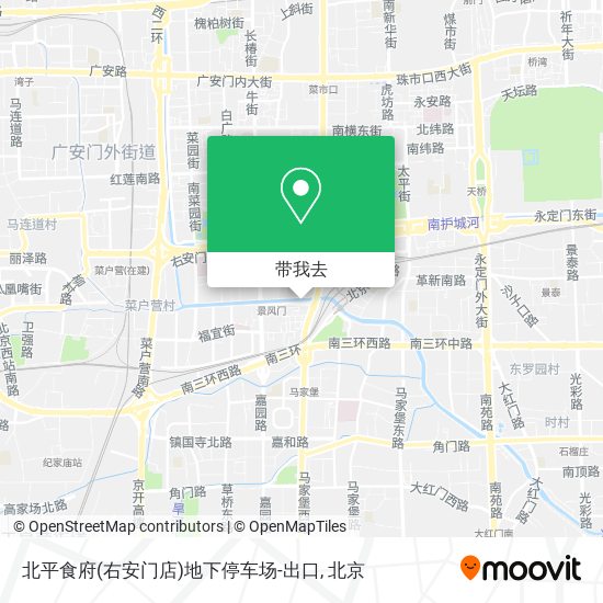 北平食府(右安门店)地下停车场-出口地图