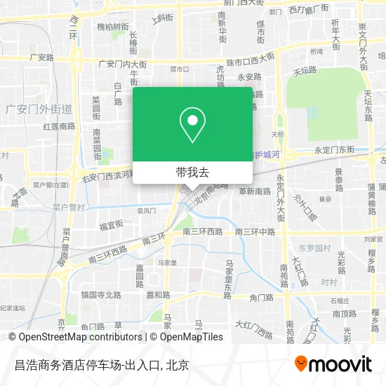 昌浩商务酒店停车场-出入口地图