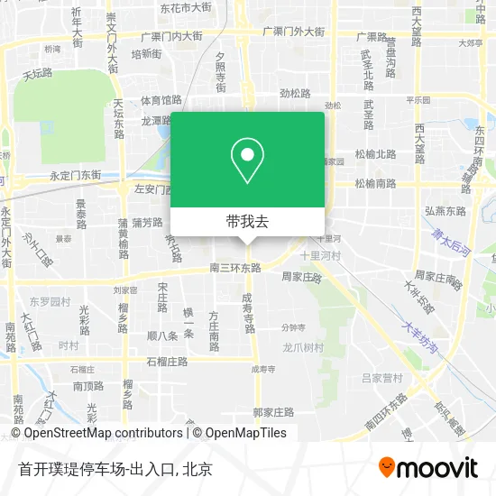 首开璞瑅停车场-出入口地图