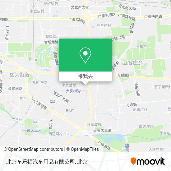 北京车乐福汽车用品有限公司地图