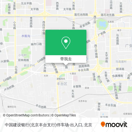 中国建设银行(北京丰台支行)停车场-出入口地图