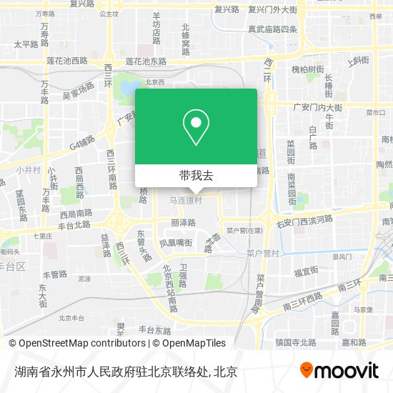 湖南省永州市人民政府驻北京联络处地图