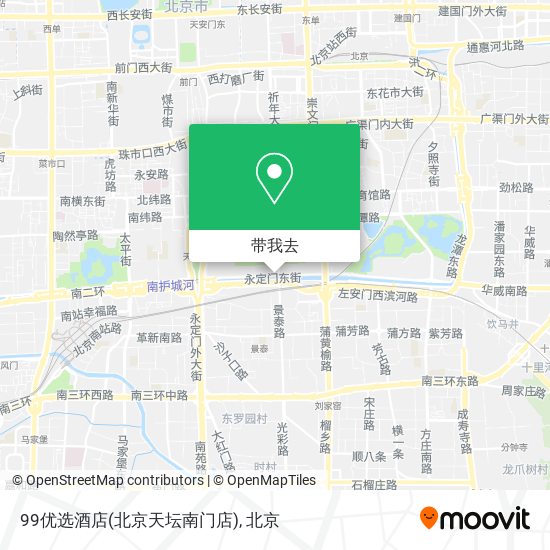 99优选酒店(北京天坛南门店)地图