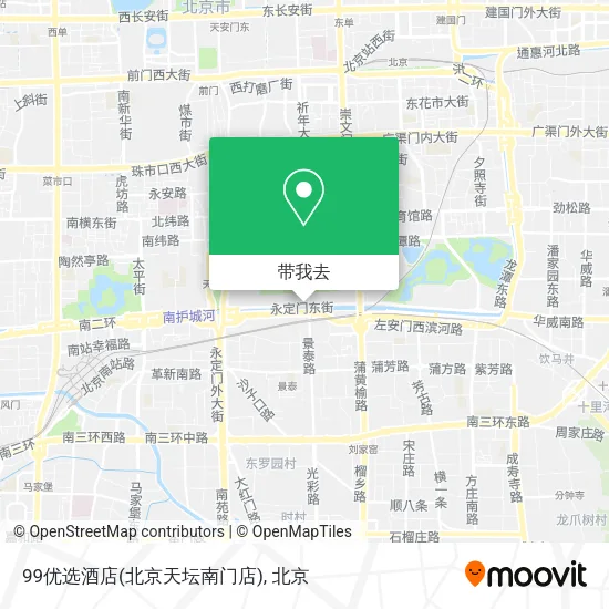 99优选酒店(北京天坛南门店)地图