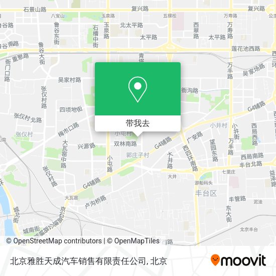 北京雅胜天成汽车销售有限责任公司地图