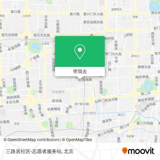 三路居社区-志愿者服务站地图