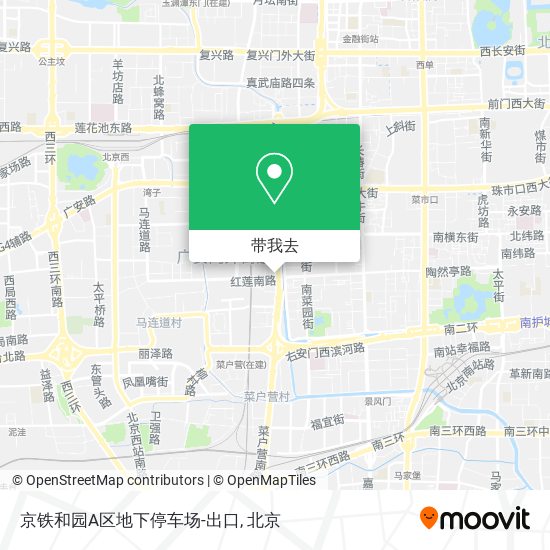 京铁和园A区地下停车场-出口地图