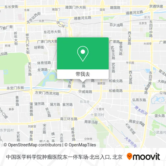中国医学科学院肿瘤医院东一停车场-北出入口地图