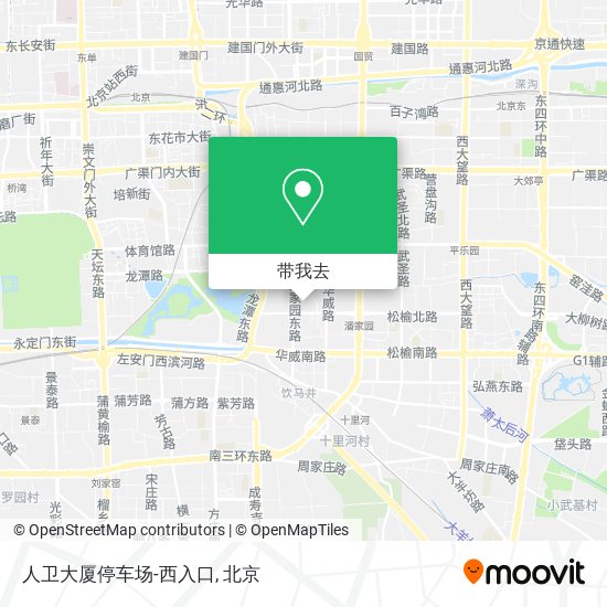 人卫大厦停车场-西入口地图