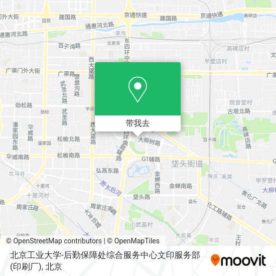 北京工业大学-后勤保障处综合服务中心文印服务部(印刷厂)地图