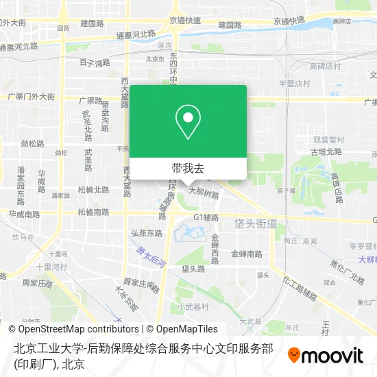 北京工业大学-后勤保障处综合服务中心文印服务部(印刷厂)地图