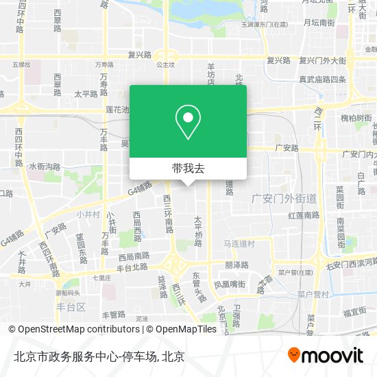 北京市政务服务中心-停车场地图