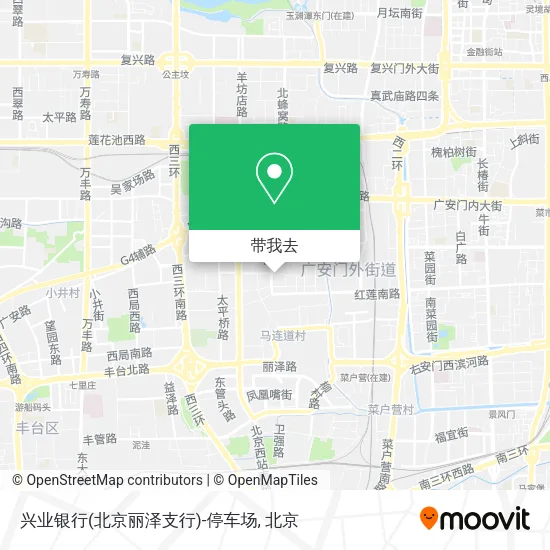 兴业银行(北京丽泽支行)-停车场地图