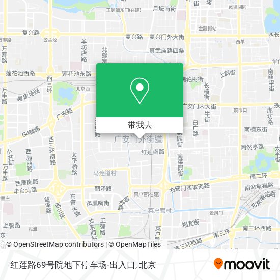 红莲路69号院地下停车场-出入口地图