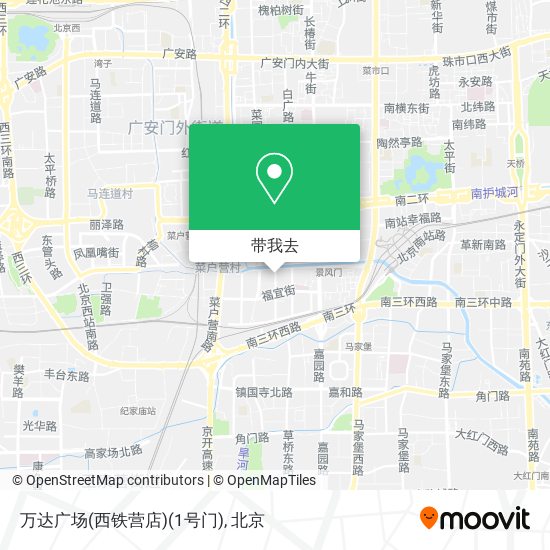 万达广场(西铁营店)(1号门)地图