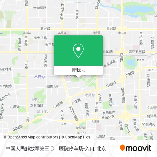 中国人民解放军第三〇二医院停车场-入口地图