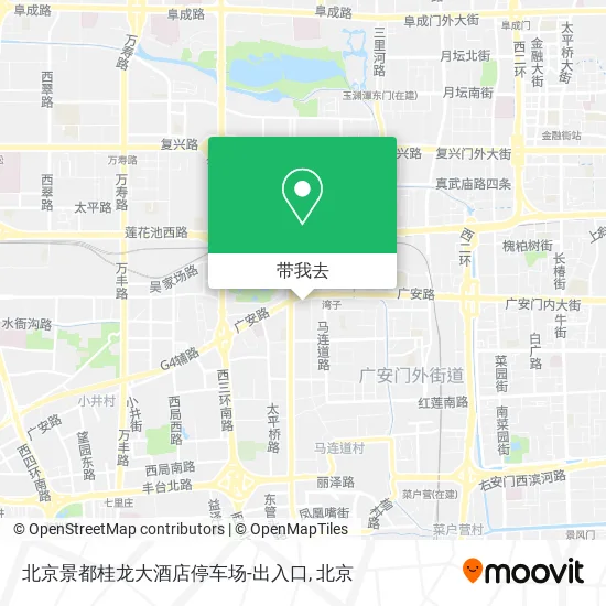 北京景都桂龙大酒店停车场-出入口地图