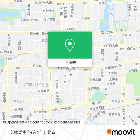 广安体育中心(东1门)地图