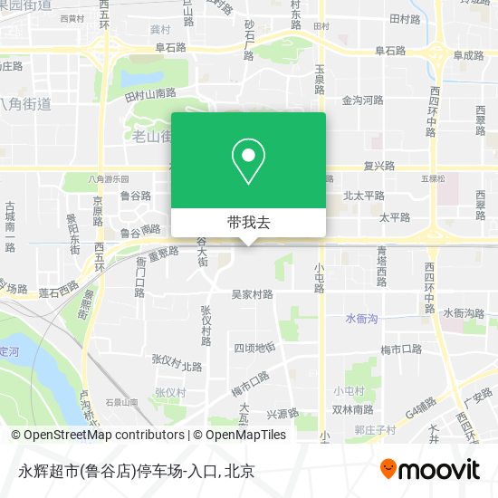 永辉超市(鲁谷店)停车场-入口地图