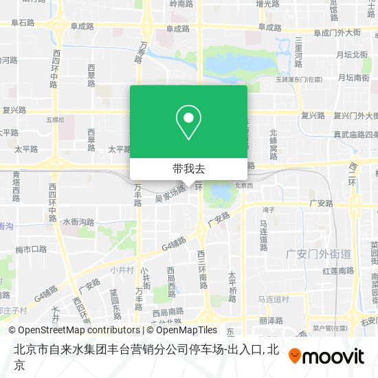 北京市自来水集团丰台营销分公司停车场-出入口地图