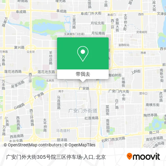 广安门外大街305号院三区停车场-入口地图